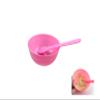 CGECGE ZHUUO DIY Slime Making Tools 5Sets Deep Pink PP Plastic Glue Mixing Bowls with 5Sets Glue Mixing Spoons for Funny Craft Making Arts view 3