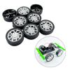8PCS Toy Car Wheel RC Car Rubber Tire Wheel with Metal Shaft Axles for RC Car Truck Robot DIY Model Car Building Parts (2.5x45mm) view 2