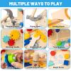 Kids Tool Set for Toddlers, 69 Pcs STEM Montessori Educational Toys for 3 Year Old, Pretend Play Tool Bench for Kids Ages 3-5, Wooden Toddler Learning Construction Toys, Gifts for 4 Year Old Boys view 2