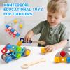 Kids Tool Set for Toddlers, 69 Pcs STEM Montessori Educational Toys for 3 Year Old, Pretend Play Tool Bench for Kids Ages 3-5, Wooden Toddler Learning Construction Toys, Gifts for 4 Year Old Boys view 4