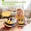 hahaland Baby Toy for 6 + 12 18 Months  Crawling Musical Dancing Bouncing Learning Bee Plush, Interactive Tummy Time Toy for 1 2 3 Year Old Boys Girls view 2