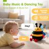hahaland Baby Toy for 6 + 12 18 Months  Crawling Musical Dancing Bouncing Learning Bee Plush, Interactive Tummy Time Toy for 1 2 3 Year Old Boys Girls view 3