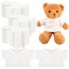 30 Pcs White Teddy Bear Clothes Blank Stuffed Animal Shirt Hoodie Sublimation Bear Clothing for 15 Inch Stuffed Bears Dolls DIY (Color Style 1) view 1