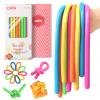 10 Pack Sensory Toys for Kids  Upgraded Extra-Thick Stretchy Sensory Strings for Autism, ADHD, Anxiety  Gift Box, Perfect Stocking Stuffers for Boys & Girls, Ideal for Travel or Classroom (Smooth) view 1