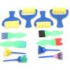 12Pcs Sponge Paint Brushes for Painting, EVA Stamp Sponge Roller Paint Brushes Early Learning Painting Tools Arts Craft for Toddlers Kids view 1