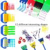12Pcs Sponge Paint Brushes for Painting, EVA Stamp Sponge Roller Paint Brushes Early Learning Painting Tools Arts Craft for Toddlers Kids view 2