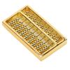 Akozon Mini Brass Abacus, 9 Gears Chinese Math Calculating Tool, Ideal for Kids, Adults and Abacus Collection, 1.5-inch view 1