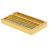 Akozon Mini Brass Abacus, 9 Gears Chinese Math Calculating Tool, Ideal for Kids, Adults and Abacus Collection, 1.5-inch view 3