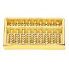 Akozon Mini Brass Abacus, 9 Gears Chinese Math Calculating Tool, Ideal for Kids, Adults and Abacus Collection, 1.5-inch view 4