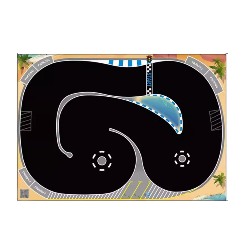 URFunModel 800x600MM Track for 1/32 1/43 1/58 1/64 1/76 Scale RC Car Model, RC Drift Car Track, Remote Control Cars Racing Track, Christmas Birthday Gift Toy for Adults