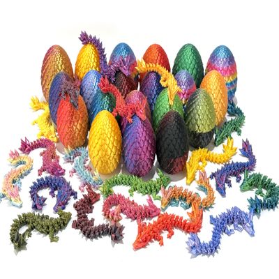 12 Pcs 3D Printed Dragon Eggs Mystery Pack with Dragons Mystery Inside,3D Printed Small Animals Fidget,Easter Gift,Desk Decor