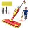 Xlife Kids Spray Mop Set - Montessori Toy for Ages 4-8 Real Water Sprayer & Sweeper Combo, Pretend Play Housekeeping Kit, Washable Pads (Red) view 1