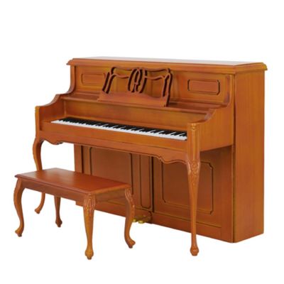 1:6 Scale Dollhouse Miniature mini Simulation Teak Color Upright Piano,Piano Bench Model,bjdob11blythegsc Furniture Decor Accessories