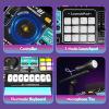 Kids DJ Mixer Controller Table Musical Toy Electronic Toy with LED Lights Sound Effect Microphone Piano DJ Board Key Musical Instruments Birthday Gift Toys for 3 4 5 6 7 Year Old Boy Girl view 2
