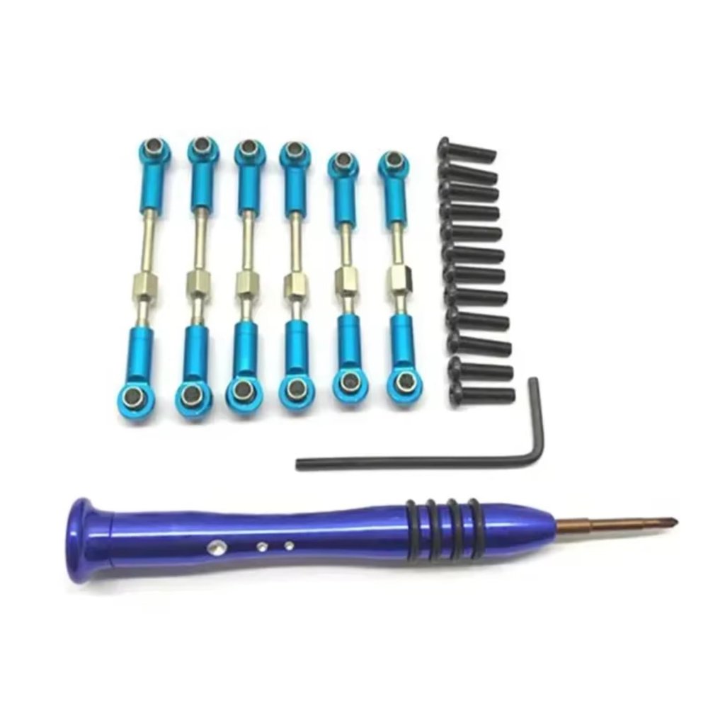 RC Car Parts for WLtoys A959-B A979-B A959 A969 A979 K929 RC Car Parts Upgrade Metal Adjustable Rods Screwdriver Light Grey Yellow Red Blue Black(Blue)