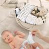 19L Baby Diaper Caddy Organizer, 16.8"x9.8"x9" Cotton Rope Diaper Basket, Changing Table Storage Caddy With Removable Divider, Baby Basket for Nursery, Car, Diapers, Baby Shower Gifts for Newborn view 3