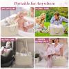 19L Baby Diaper Caddy Organizer, 16.8"x9.8"x9" Cotton Rope Diaper Basket, Changing Table Storage Caddy With Removable Divider, Baby Basket for Nursery, Car, Diapers, Baby Shower Gifts for Newborn view 4