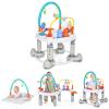 INFANS Baby Bouncer Activity Center, 5 in 1 Toddler Bouncing Activity Saucer Playtime Mat Activity Table with 360Rotating Seat, 3 Adjustable Height, Foldable Exersaucer Learning Walker (Light Grey) view 1