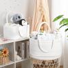 13.5L Baby Diaper Caddy Organizer, 15.3"x9.8"x7" Cotton Rope Diaper Basket, Changing Table Storage Caddy With Removable Divider, Baby Basket for Nursery, Car, Diapers, Baby Shower Gifts for Newborn view 2
