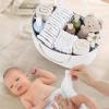 13.5L Baby Diaper Caddy Organizer, 15.3"x9.8"x7" Cotton Rope Diaper Basket, Changing Table Storage Caddy With Removable Divider, Baby Basket for Nursery, Car, Diapers, Baby Shower Gifts for Newborn view 3