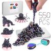 LovesTown 550PCS Ferrite Putty Stones, Fidget Magnetic Beads Fidget Toys for Teens Stress Relief Gifts for Adults Coworkers view 1