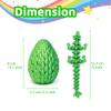Flavery 6 Pack 3D Printed Dragon in Egg - Mini 3D Eggs with Dragon Inside, Cute Fidget Toy, Birthday Gift, Desk Pet Figure, Easter Basket Essentials (6B1) view 2