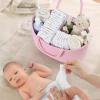 19L Baby Diaper Caddy Organizer, 16.8"x9.8"x9" Cotton Rope Diaper Basket, Changing Table Storage Caddy With Removable Divider, Baby Basket for Nursery, Car, Diapers, Baby Shower Gifts for Newborn view 3
