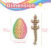 Flavery 12 Pack 3D Printed Dragon Eggs with Dragon Inside, Easter Basket Stuffers, Cute Fidget Toy, Birthday Gift, Desk Pet Figure view 3