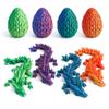 Flavery 4 Pack 3D Printed Dragon Egg - Mini Eggs with Dragon Inside, Cute Classroom Prizes, Party Favors, Surprise Gift for Birthday, Easter, Christmas, Cool Figurine Decor for Kids and Adults (4A1) view 3