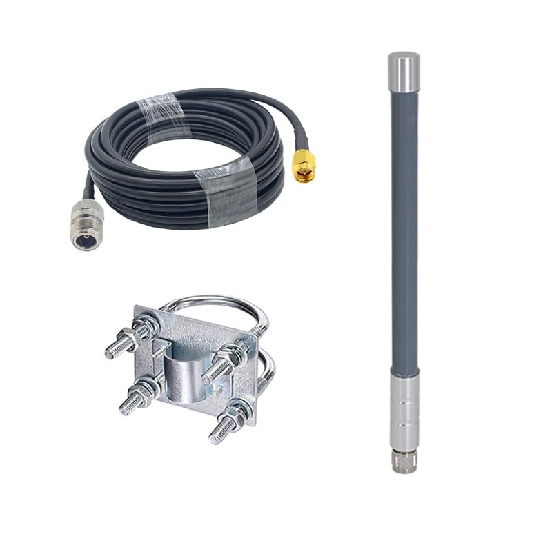 915MHz Lora Antenna 5.8dBi 3DFB Low Loss Cable for Meshtastic Nebra Bobcat 300 Cal-Chip RAK V2 Syncrobit SenseCAP M1 Helium HNT Miner Hotspot Gateway (Gray, 35CM)