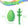 Flavery 4 Pack 3D Printed Dragon Egg - Mini Eggs with Dragon Inside, Cute Classroom Prizes, Party Favors, Surprise Gift for Birthday, Easter, Christmas, Cool Figurine Decor for Kids and Adults(4B1) view 2