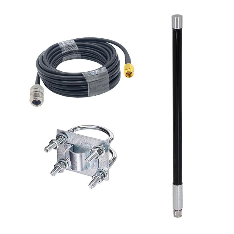 915MHz Lora Antenna 5.8dBi 3DFB Low Loss Cable for Meshtastic Nebra Bobcat 300 Cal-Chip RAK V2 Syncrobit SenseCAP M1 Helium HNT Miner Hotspot Gateway (Black, 55CM)