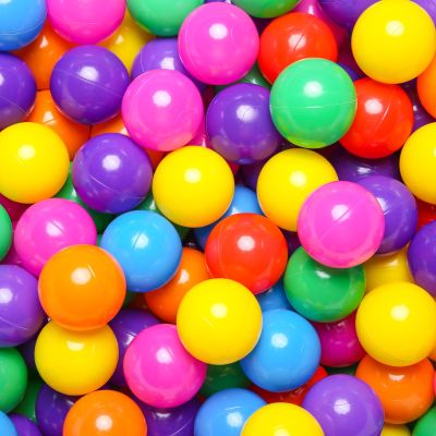 TRENDPLAY Plastic Balls for Ball Pits - Pack of 50 Hollow Balls- Safe and Exciting Playtime - Perfect for Baby Pools, Birthday Party Decoration (Rainbow)