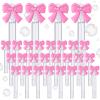 Civaner 36 Pcs Pink Bow Bubble Wands Bulk Pink Bow Themed Party Favors Coquette Mini Bubble Wands for Party Supplies Coquette Bridal Bachelorette Birthday Gift Favors view 1