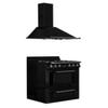 2pcs/Set 1:6 Scale Dollhouse Miniature mini Simulation cooktop Range Hoods,intergrated Cooker Model,bjdob11blythegsc Kitchen appliances Accessories (Black) view 1