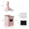 2pcs/Set 1:6 Scale Dollhouse Miniature mini Simulation cooktop Range Hoods,intergrated Cooker Model,bjdob11blythegsc Kitchen appliances Accessories (Black) view 2