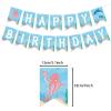 Zwiebeco Sea Animals Happy Birthday Party Decoration Banner Bunting Garland Hanging Paper Swirls Kit for Ocean Under The Sea Animals Marine Life Themed Boys Girls Kids Accessories Supplies view 3
