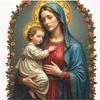 Religious Art Piece Shows Virgin Mary Holding Baby Jesus Mary Looks Peaceful Jesus Gentle Jigsaw Puzzles 1000 Pieces for Adults Puzzle Gift for Women Men 29.5x19.7 Inch view 1