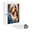 Religious Art Piece Shows Virgin Mary Holding Baby Jesus Mary Looks Peaceful Jesus Gentle Jigsaw Puzzles 1000 Pieces for Adults Puzzle Gift for Women Men 29.5x19.7 Inch view 4