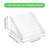 7 Tier Acrylic Card Display Stand, Easy Clip-On Design, Versatile Trading Cards Stand, Greeting Card Display Stand,Portable Display Rack Holder for Graded Cards, PSA Cards,Sports Cards, Business Cards view 2