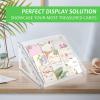 7 Tier Acrylic Card Display Stand, Easy Clip-On Design, Versatile Trading Cards Stand, Greeting Card Display Stand,Portable Display Rack Holder for Graded Cards, PSA Cards,Sports Cards, Business Cards view 3