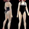1/12 Scale Female Clothes Bathing Suit for 6-inches Action Figure Body Doll, 1/12 Doll Female Action Figure Swimsuit Jumpsuits Bodysuit Swimwear Clothing Split Swimsuit Set (Black) view 2