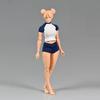 1/12 Scale Female Clothes Shirts & Shorts Set, Blue with White Top & Shorts Sportwear Set Clothing Costume Outfit for 6-inches Girl Action Figure Body (Long Shirt + Shorts) view 2