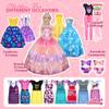 122Pcs Doll Clothes And Accessories - With Doll Sets,Fashion Pack Playset Including Wedding Gowns/Dresses/Hangers/Shoes/Outfit,Fashionista Princess Dolls Playset,Birthday Girls Gifts Age 345678 view 2