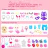 122Pcs Doll Clothes And Accessories - With Doll Sets,Fashion Pack Playset Including Wedding Gowns/Dresses/Hangers/Shoes/Outfit,Fashionista Princess Dolls Playset,Birthday Girls Gifts Age 345678 view 3
