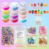 12 Cups DIY Slime Kit, Slime Making Kit for Girls, Crystal Clear, Glow in The Dark Slime with Add-ins, Foam Balls, Charms, Party Favors Gift Toys for Kids 3-12 view 3