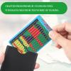 Blulu Metal Blackjack Basic Strategy Card with PU Protective Sleeve Stainless Steel Blackjack Basic Strategy for Casino Blackjack Table Set view 3