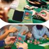 Blulu Metal Blackjack Basic Strategy Card with PU Protective Sleeve Stainless Steel Blackjack Basic Strategy for Casino Blackjack Table Set view 4
