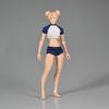1/12 Scale Female Clothes Shirts & Shorts Set, Blue with White Top & Shorts Sportwear Set Clothing Costume Outfit for 6-inches Girl Action Figure Body (Short Shirt + Shorts) view 2