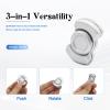 3-in-1 Magnetic Fidget Toy for Adults, Compact Stress Relief Spinner with Silent Clicker & Smooth Slider, Zinc Alloy Metal Pocket-Sized Stress Reduction Tool (Silver)  view 2